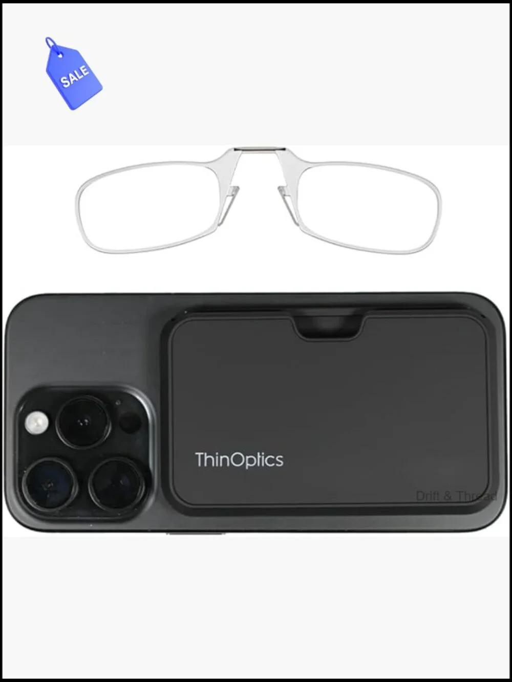Ultra-Thin Armless Reading Glasses with Phone Case - Portable Readers