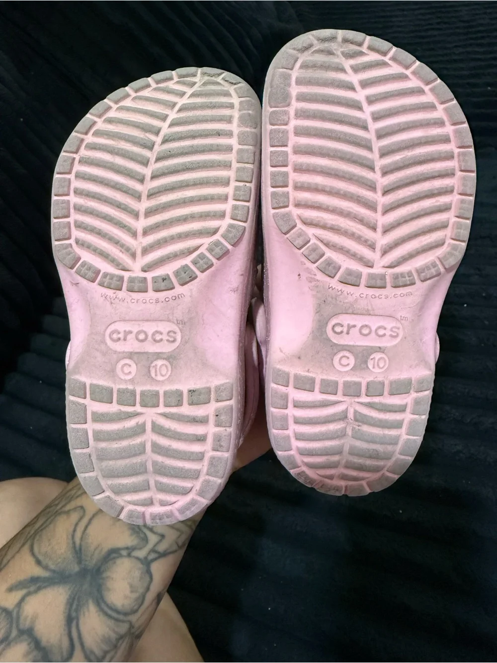 CROCS sparkly pink