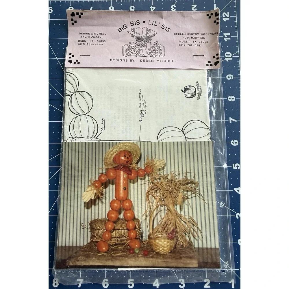 Big Sis Lil' Sis Tole Pattern Packet: 'PUNKIN HEAD' Debbie Mitchell‎ VTG 1991
