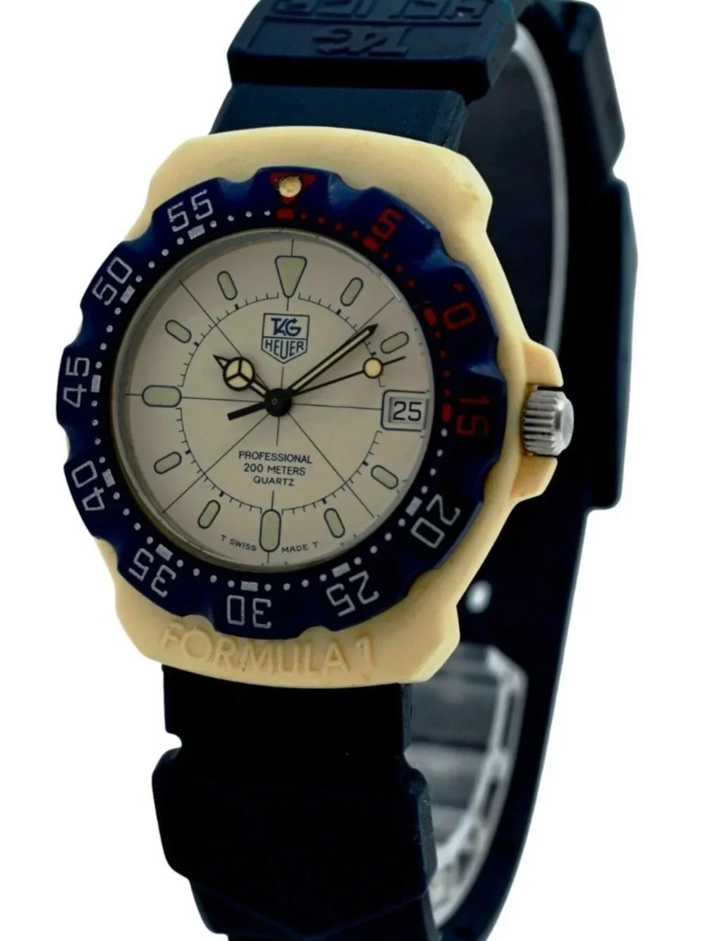 Tag Heuer 35mm Men's Formula 1 White/ Blue Swiss Quartz F1 Watch! Ref: 387.513!