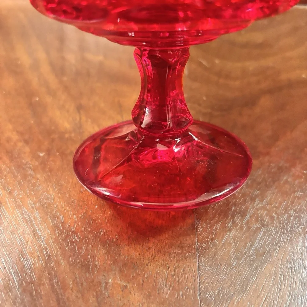 Noritake Ruby Red Perspective‎ Dessert Sherbet Glasses Set of 2 Vintage