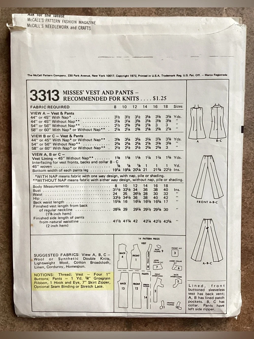 McCalls vintage sewing
