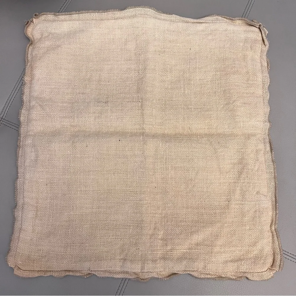 C13‎ Ethan Allen 2 Pillow Wool Covers Cream Brown