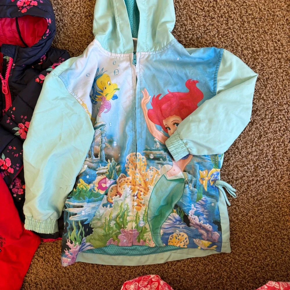 Kids 4T‎ clothing / Jacket bundle All seasons, EUC, Disney, Gap, Ariel, Mickey