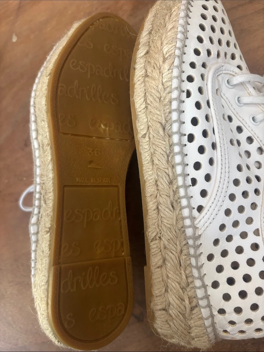 Loeffler Randall white perforated