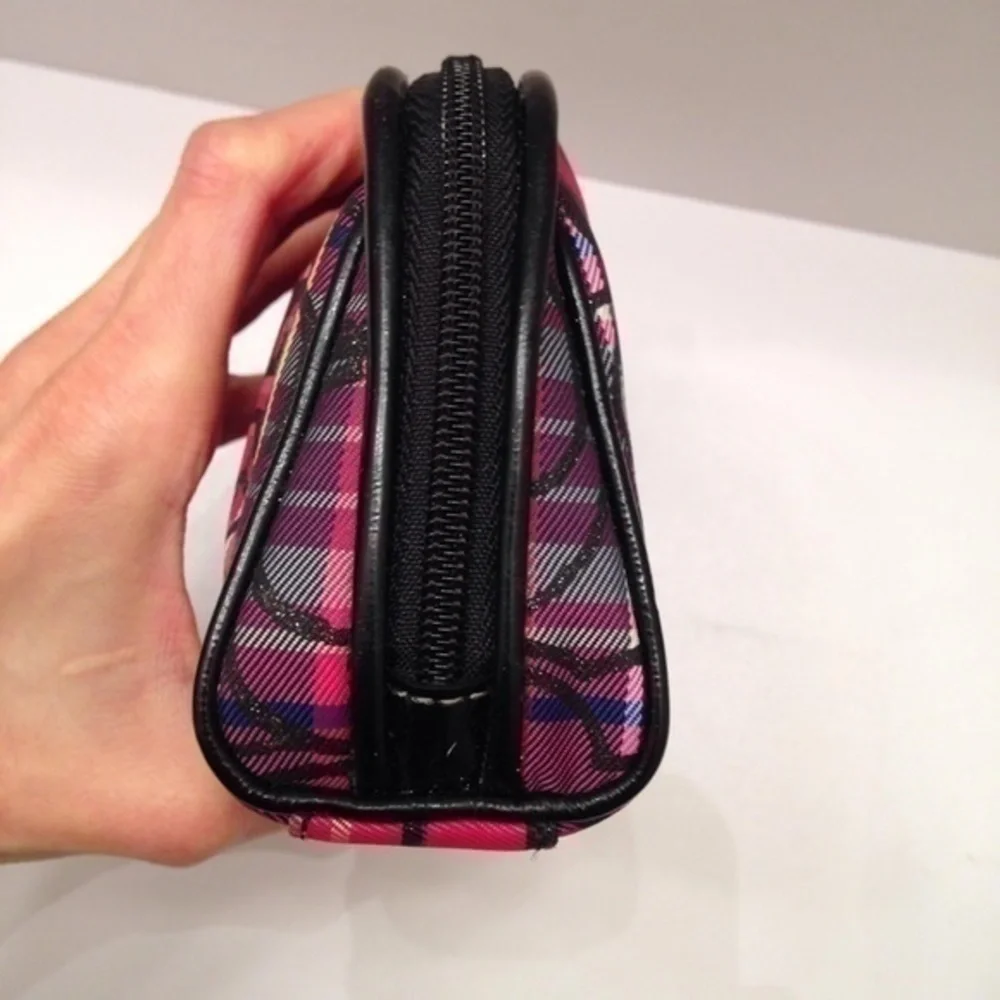COACH pink tarlatant cosmetic makeup toiletry case
