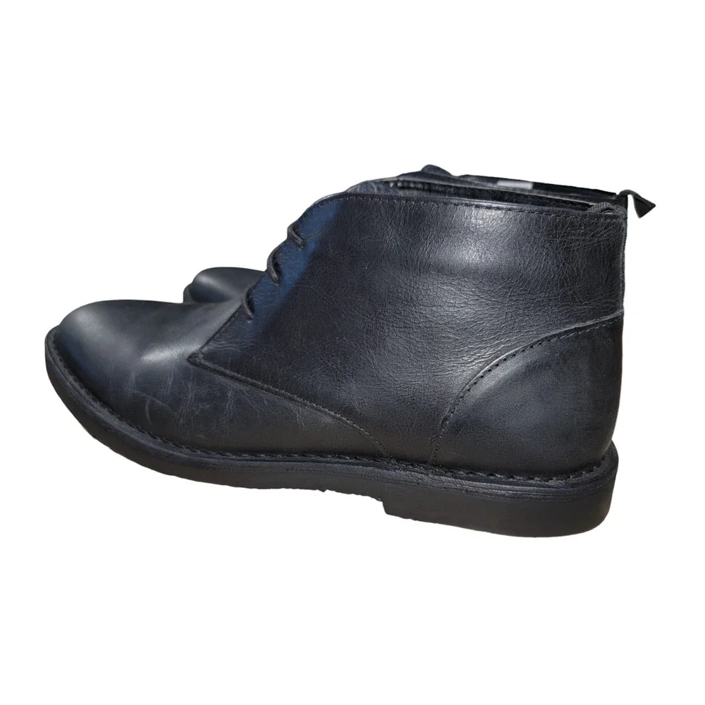 Aiden & Mason Men's Vivialdi Black Leather‎ Chukka Dress Boots Size 10.5