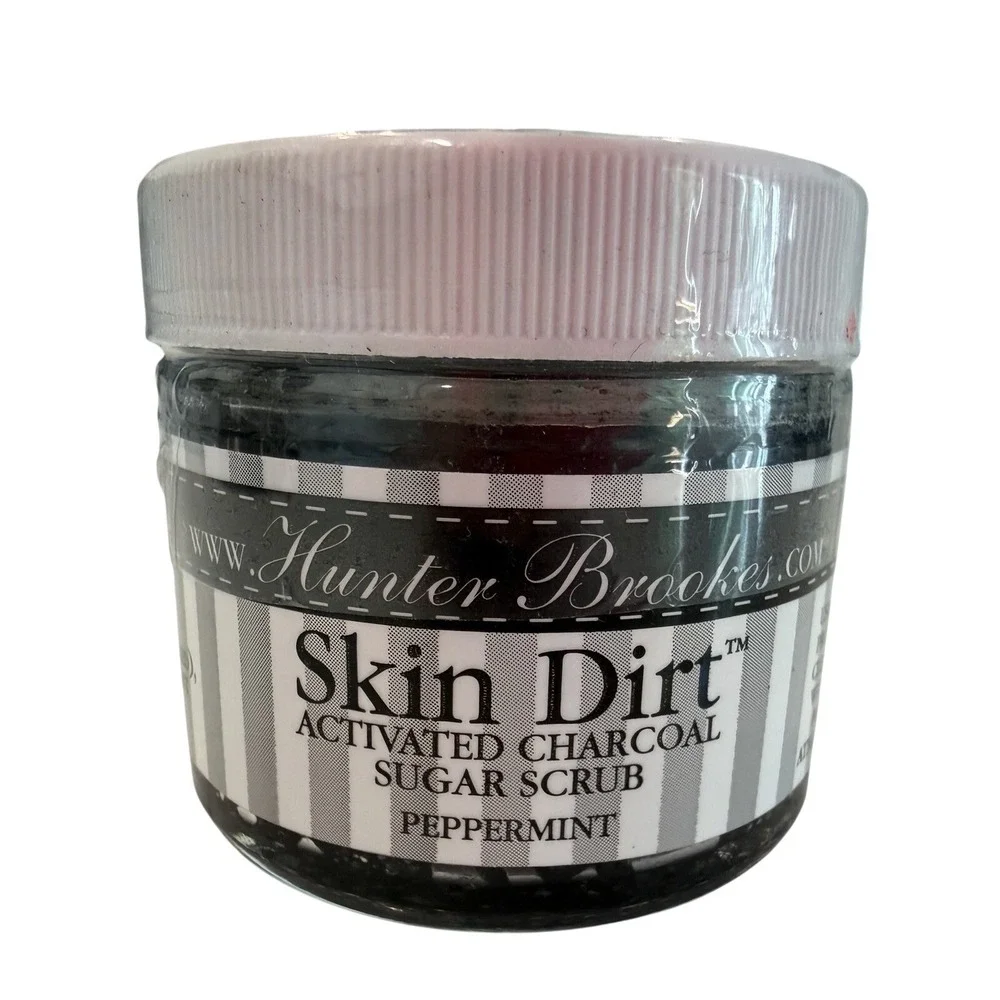 Hunter Brookes Skin Dirt Activated‎ Charcoal Sugar Scrub - Peppermint - 2 OZ.