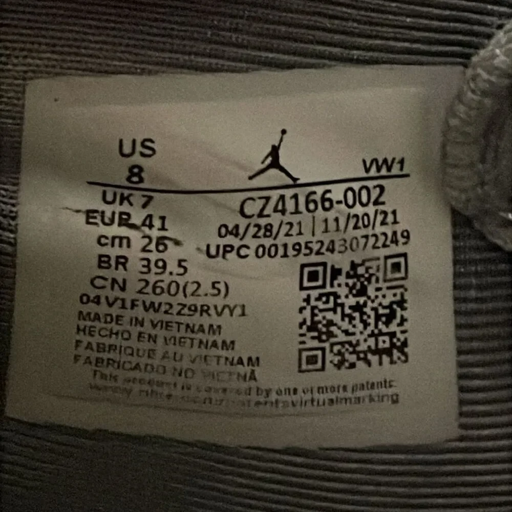 Nike Air Jordan Point Lane Cool Grey Sneaker Shoes Mens Size 8 CZ4166-002