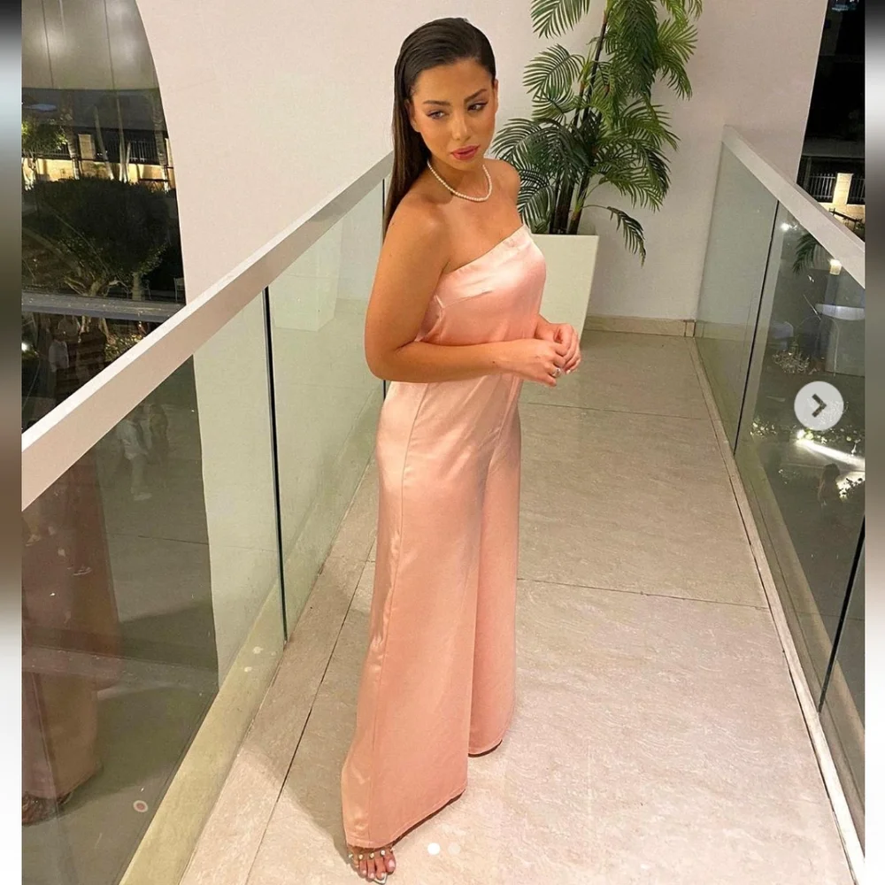 Zara * Long Jumpsuit Pale Pink Size XS and S