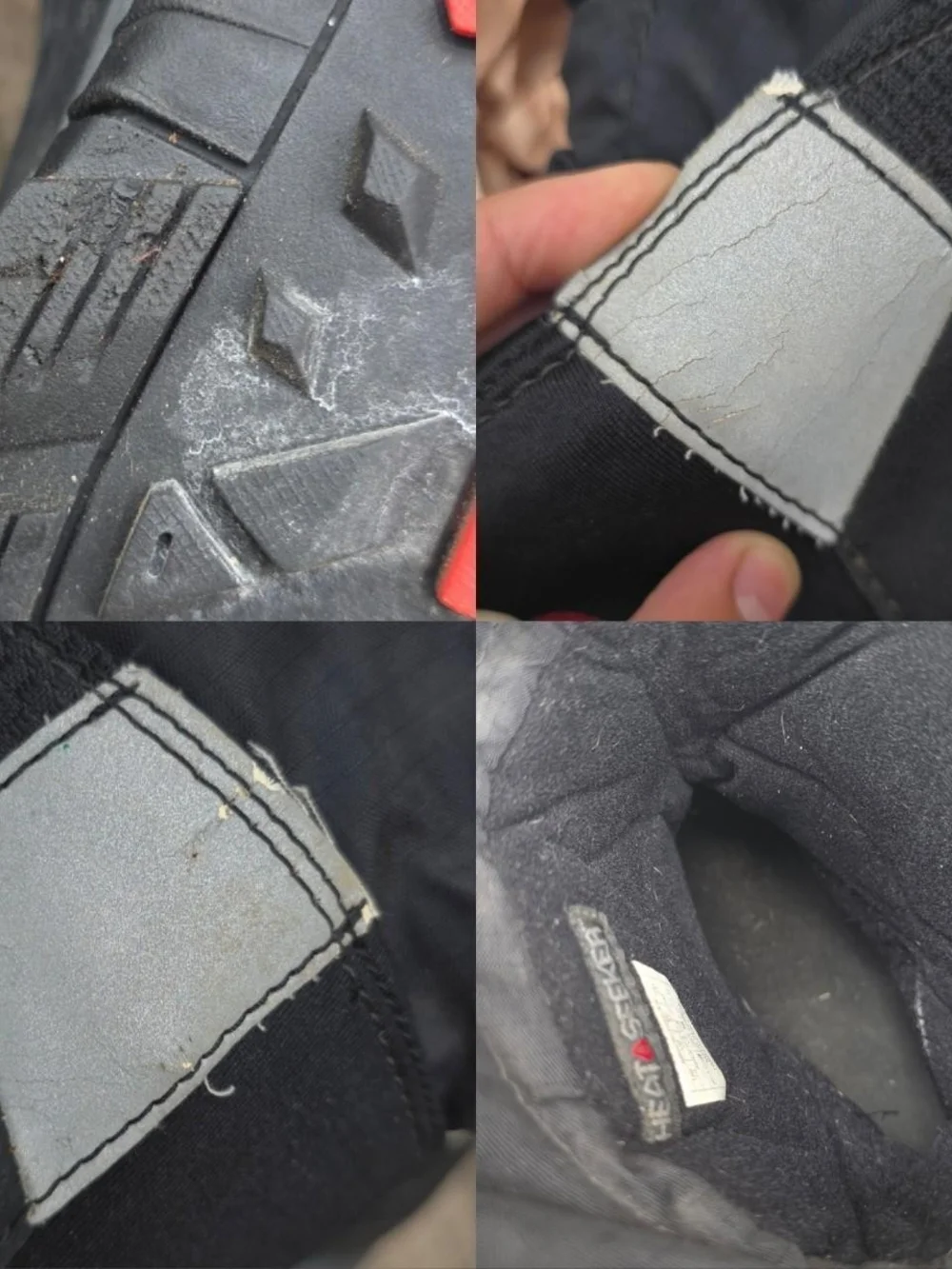 The North Face wear markings