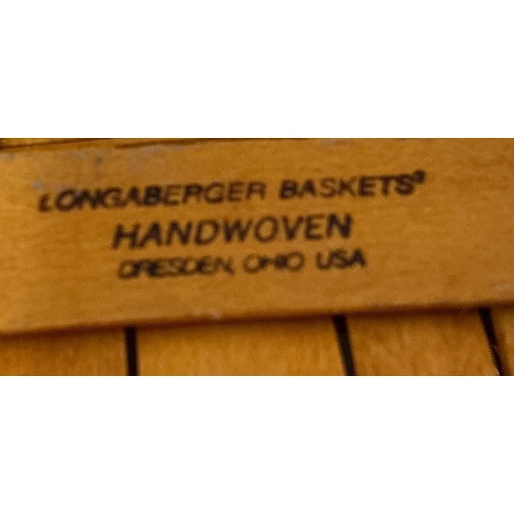 Longaberger Vintage 1998 Christmas Collection Glad Tidings Basket Green Trim