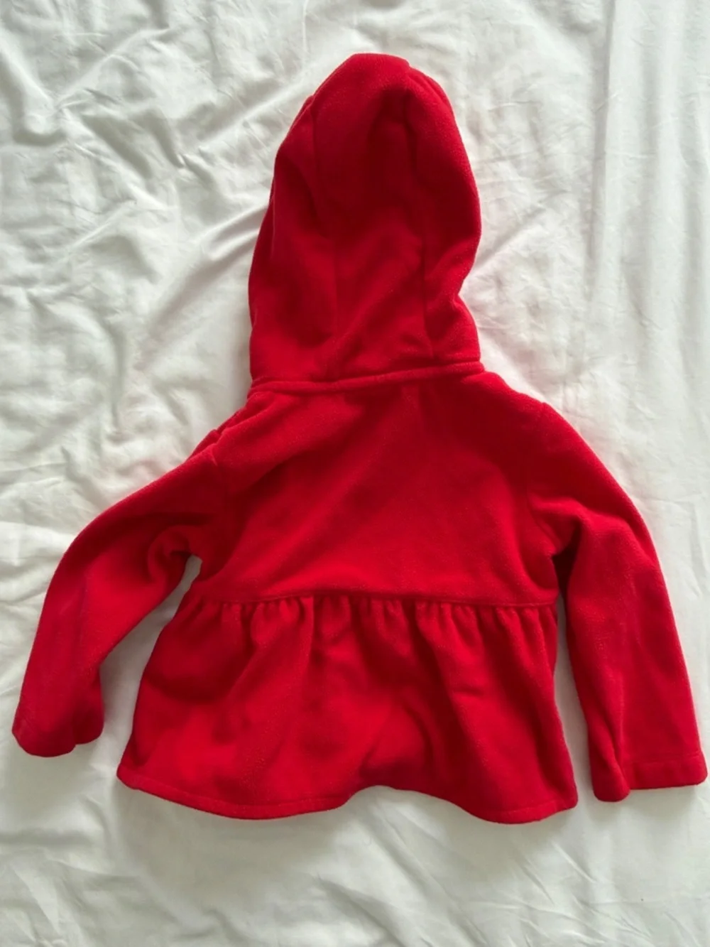 Carter's Bright Red Hooded Peacoat baby girl 9-12 months