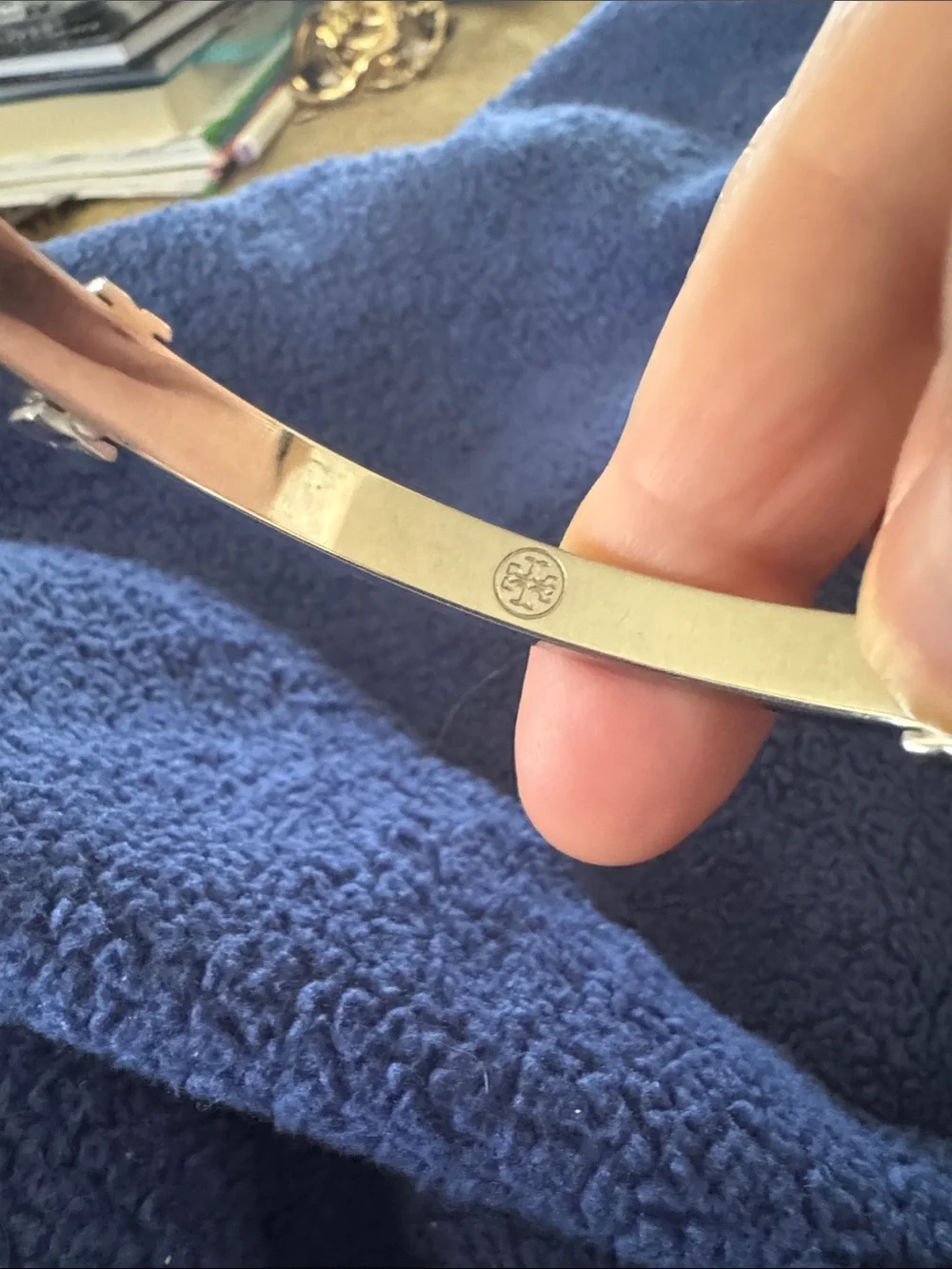 Tory Burch shiny silver