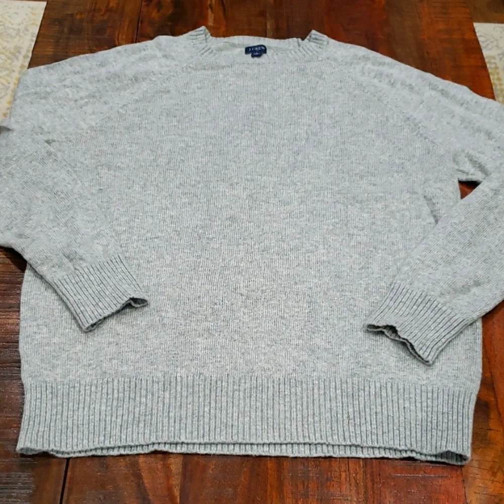 J. Crew Wool Crewneck Gray Sweater