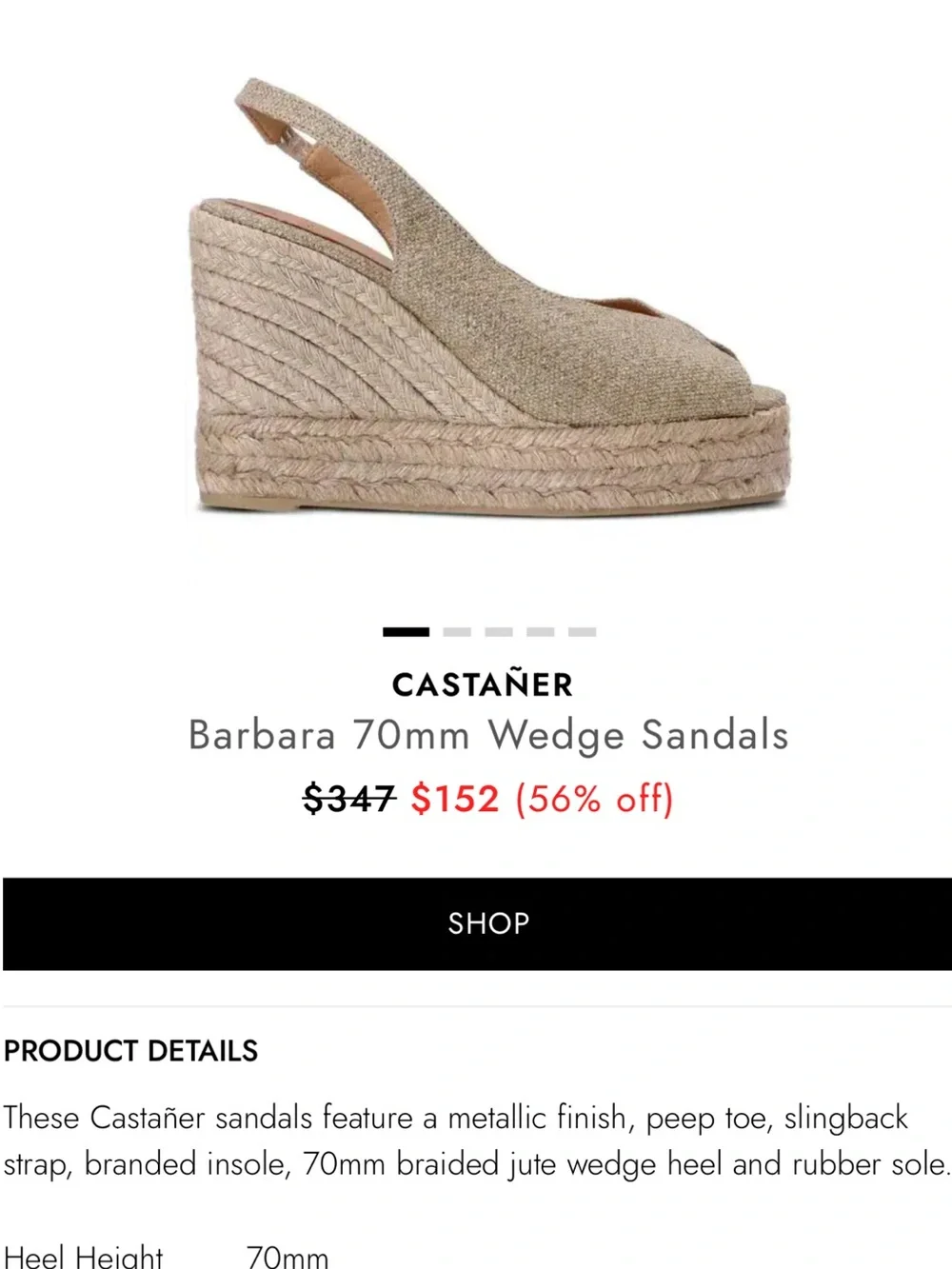 Castaner shimmering metallic