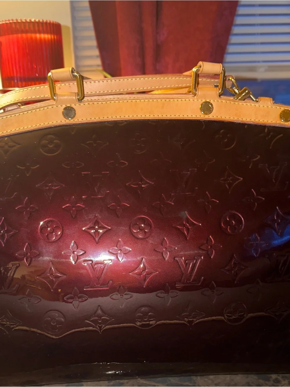 Louis Vuitton glossy burgundy