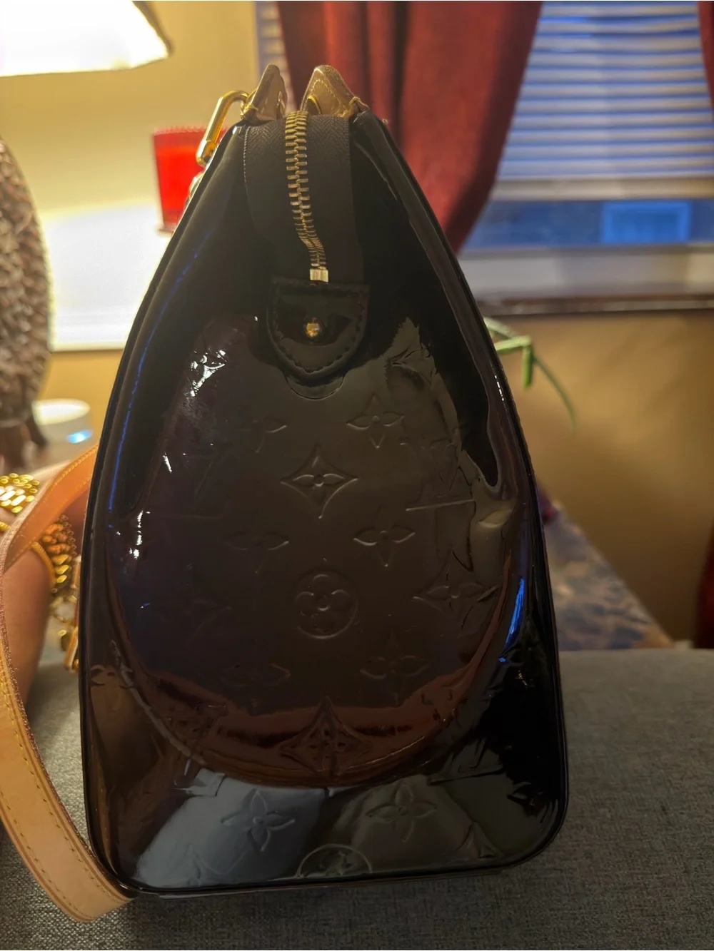 Louis Vuitton glossy burgundy