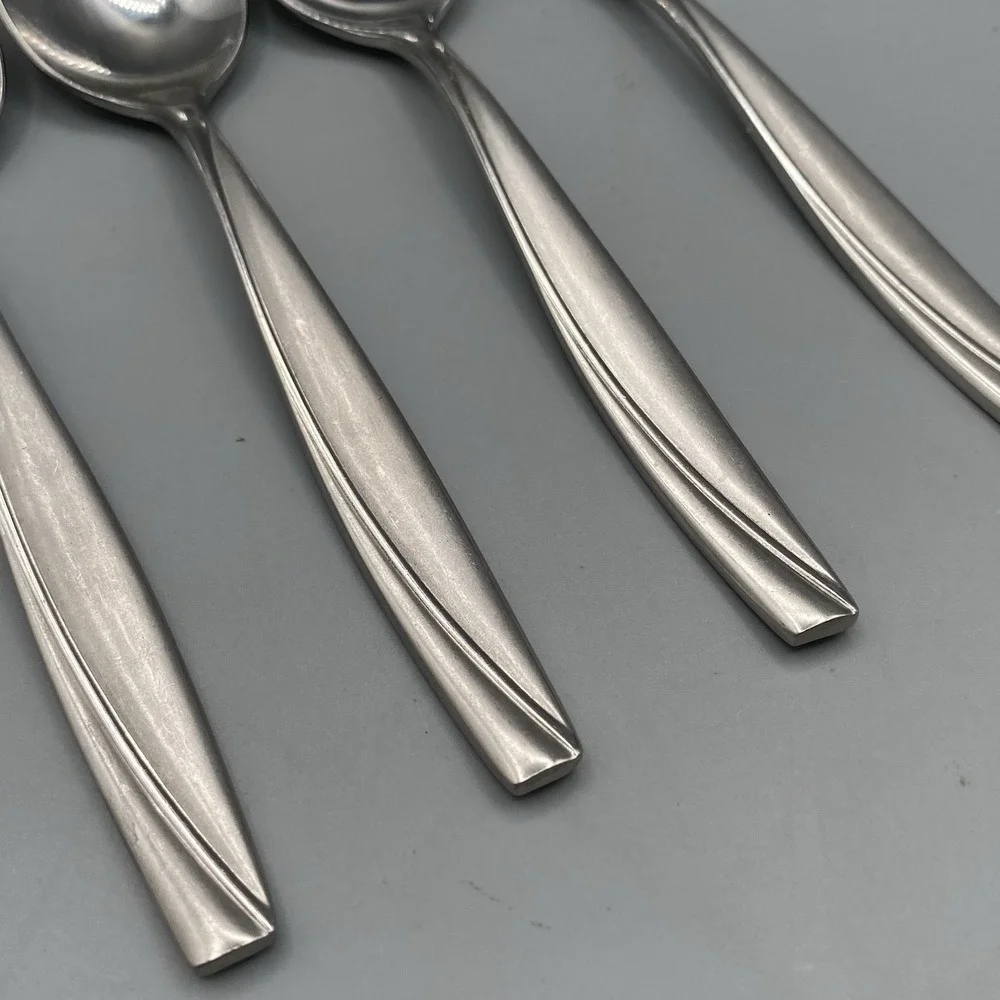 Oneida CAMLYNN CLEO Stainless 4pcs Teaspoons 18/10 Frosted Handle Flatware