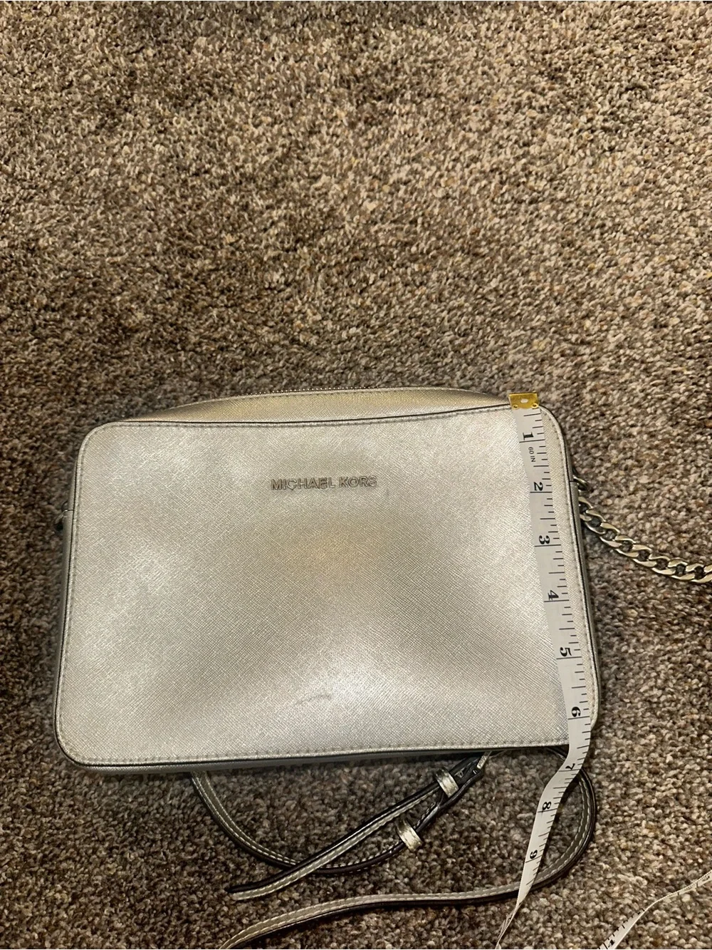 Michael Kors silver crossbody
