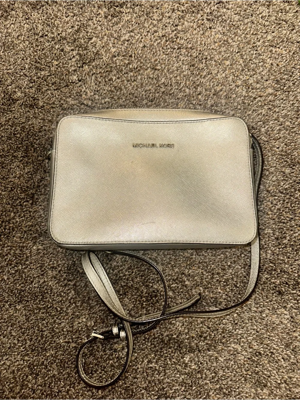 Michael Kors silver crossbody