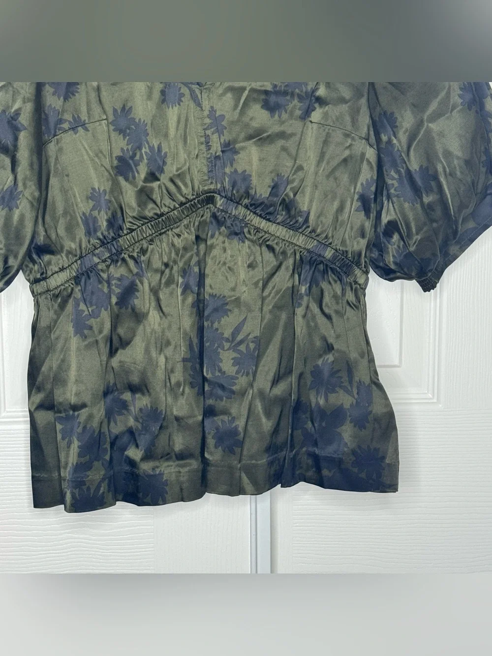 Madewell satin shirred