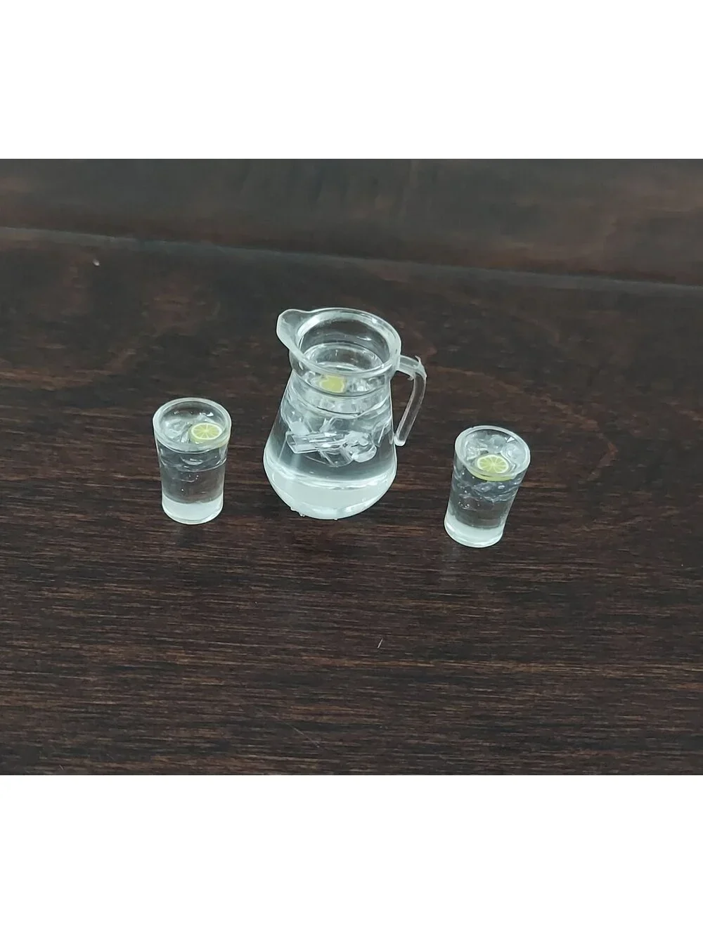 Miniature Ice Lemon Water Pitcher Set