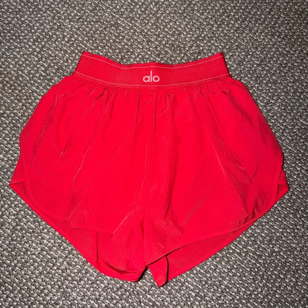 ALO Yoga Women's Athletic Shorts in Red
