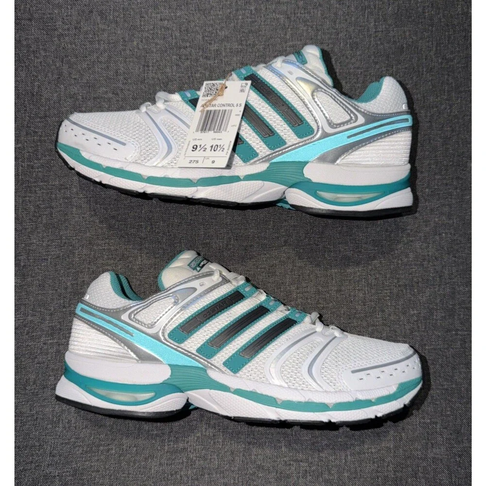 NWT adidas Sporty & Rich Adistar Control 5 Cloud White Pure Teal Sneakers IH9707