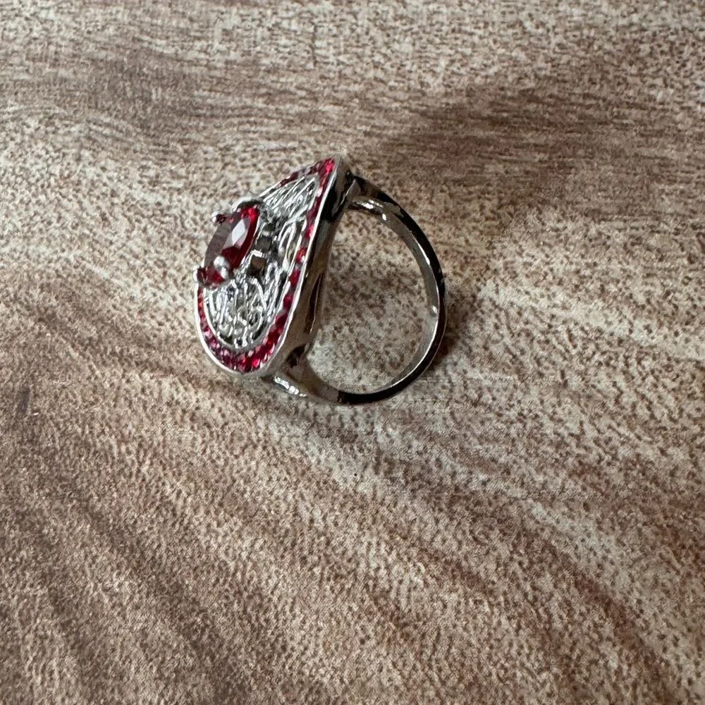 None red rhinestone