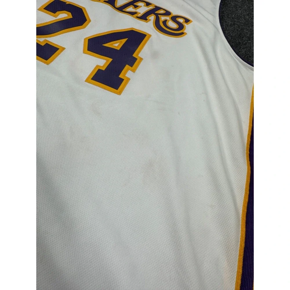 Adidas Kobe Bryant #24 Los Angeles Lakers Swingman Jersey White Mens 2XL