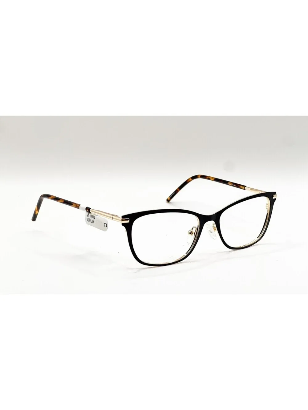 Chelsea Morgan CM 8000 BK Black Gold Cat Eye Authentic Eyeglass Frames 53-17-140