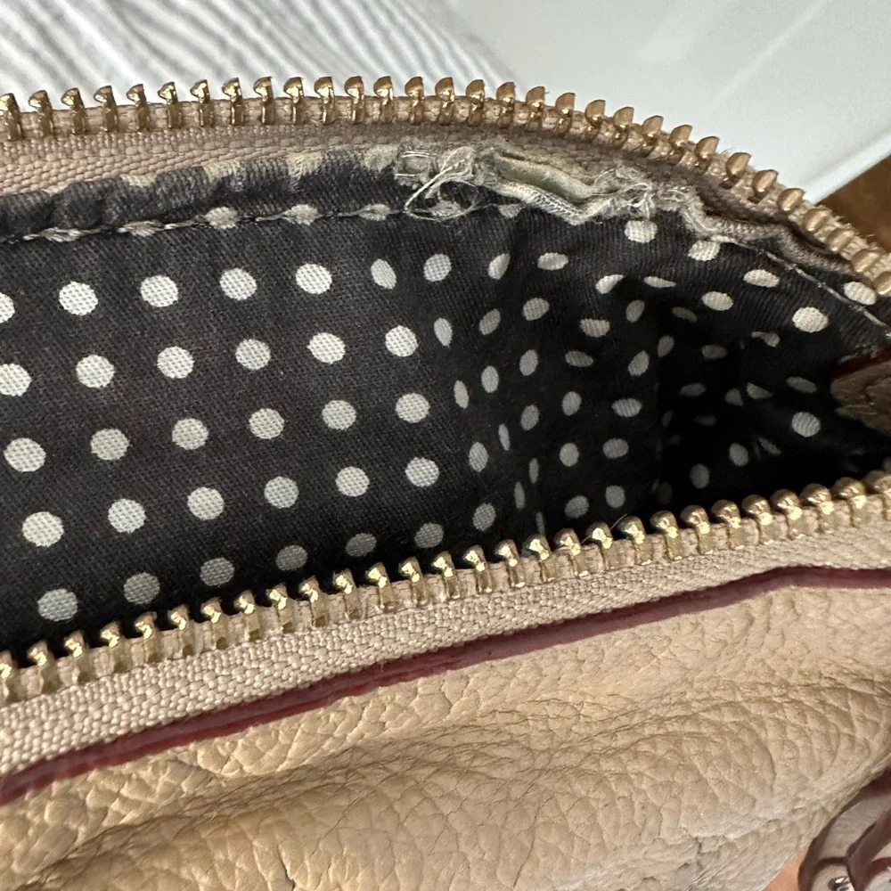 Kate Spade Teegan Berkshire Shoulder Bag Purse Pebble Leather Cafe Tan Beige
