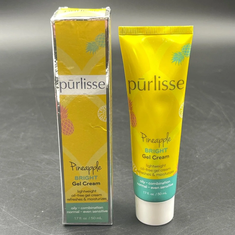 Purlisse Pineapple Bright Gel Cream Oil-Free Moisturizer 1.7oz 50ml New in Box