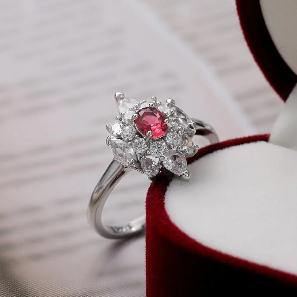 ❤️925 STERLING SILVER luxury ruby