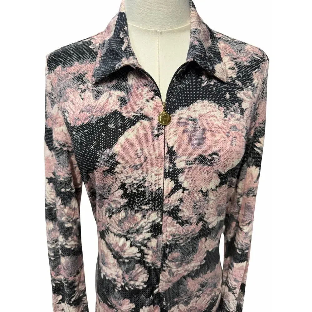 Tory Burch Printed Viscose Polo Dress Pale Pink Pixel Floral