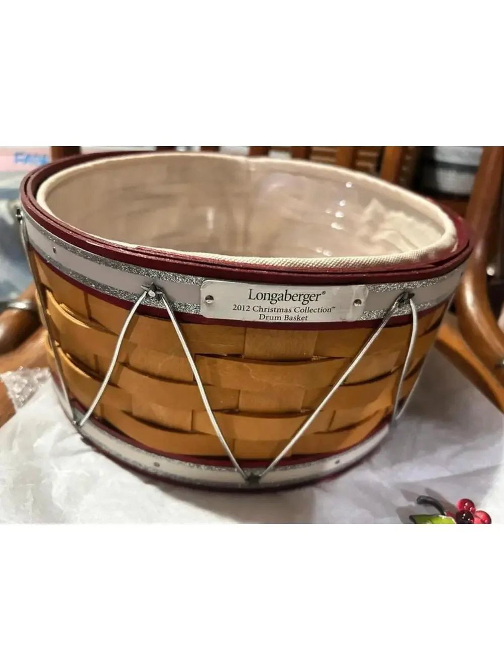 Longaberger includes embroidered