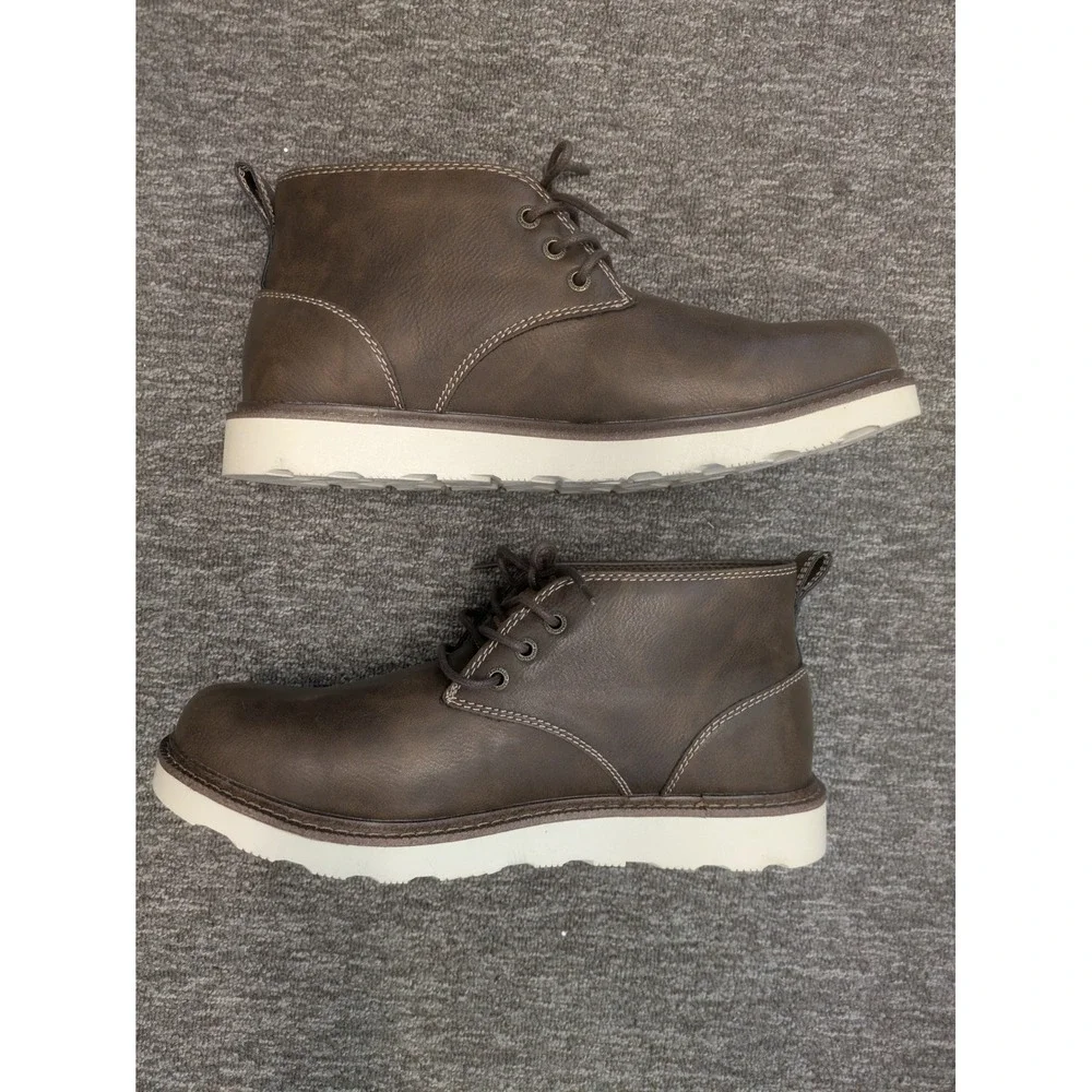 NEW Buffalo Metcalf Chukka Boots Men's 11 Brown Memory Foam Faux Leather