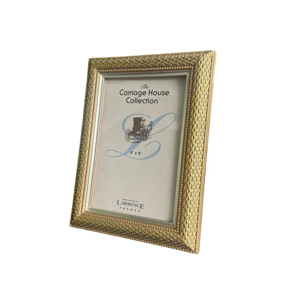 Lawrence Frames Carriage‎ House Collection Gold Textured 4x6 Photo Frame Vintage