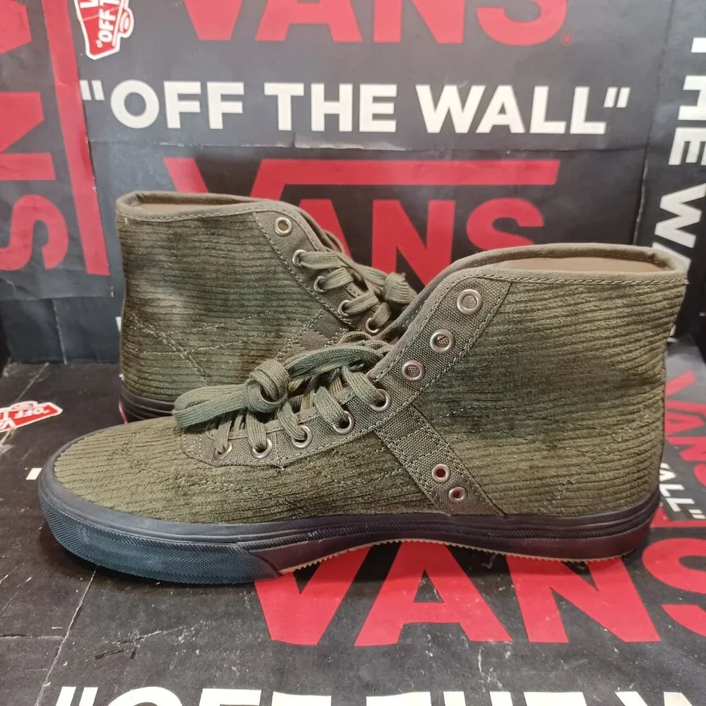 Vans Olive Green High-Top Sneakers