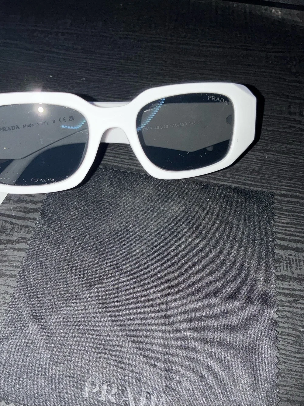 White Prada Symbole sunglasses