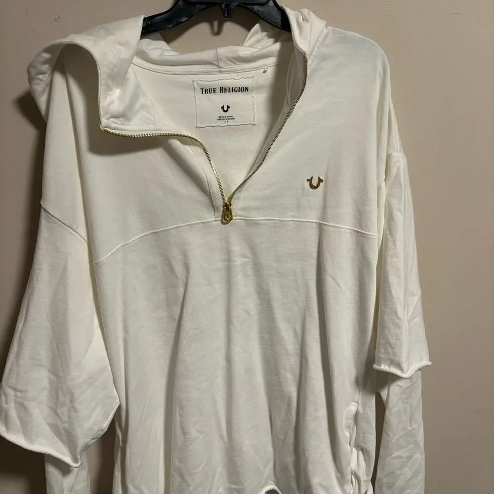 True Religion Brand Jeans DOUBLE LAYER PULLOVER Hoodie 100187- Size Large