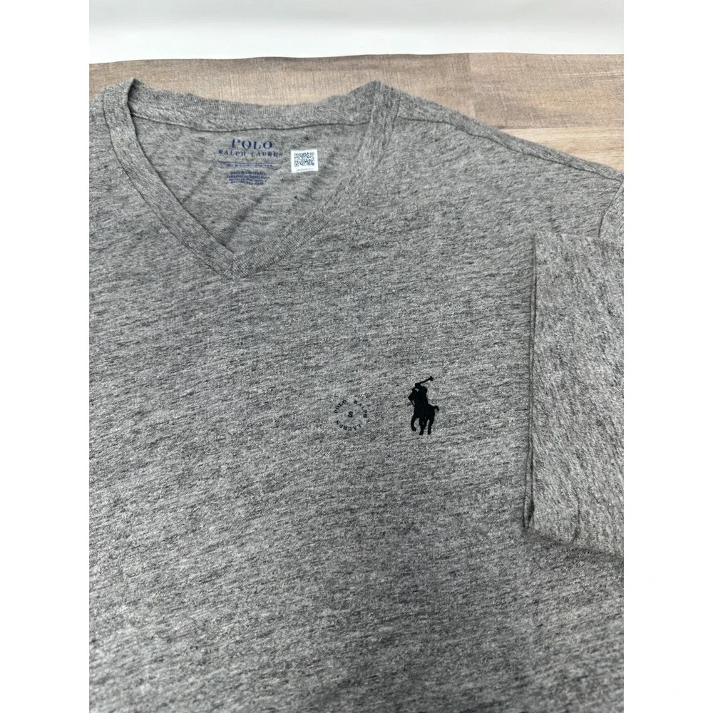 Polo Ralph Lauren Shirt‎ Mens Size Small Heather Gray Short Sleeve Cotton Casual