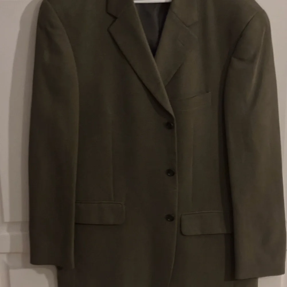 Alfani‎ Mens Blazer Size 44R Jacket Sport Coat Beige Tencel