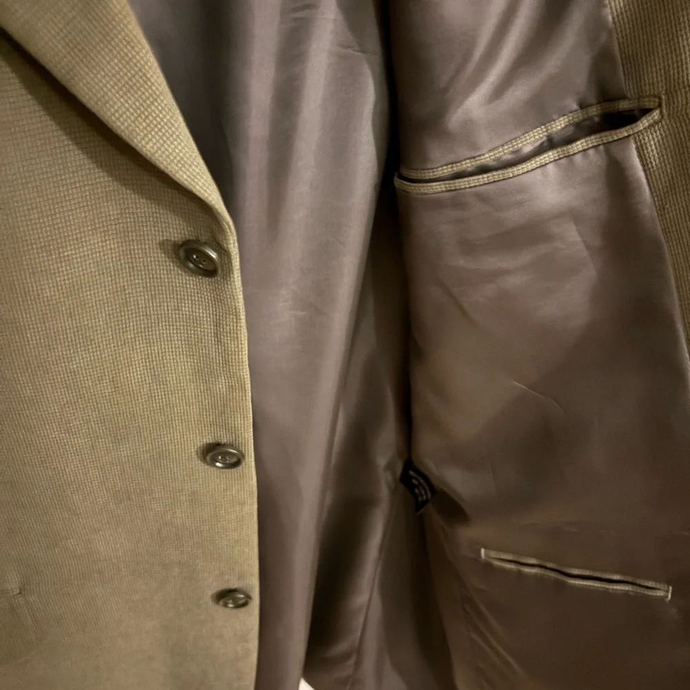 Alfani‎ Mens Blazer Size 44R Jacket Sport Coat Beige Tencel