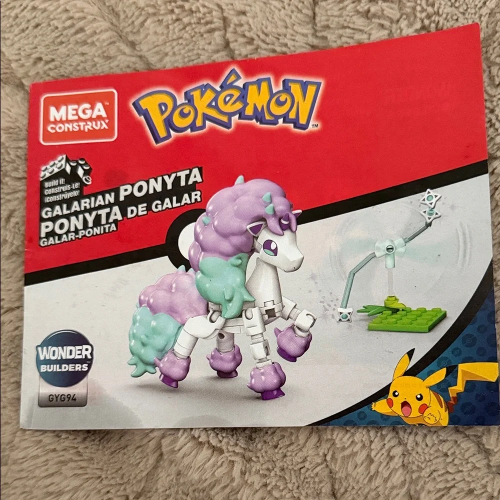 Mega Construx Pokemon PowerPack Galarian Ponyta replacement hardcopy instruction