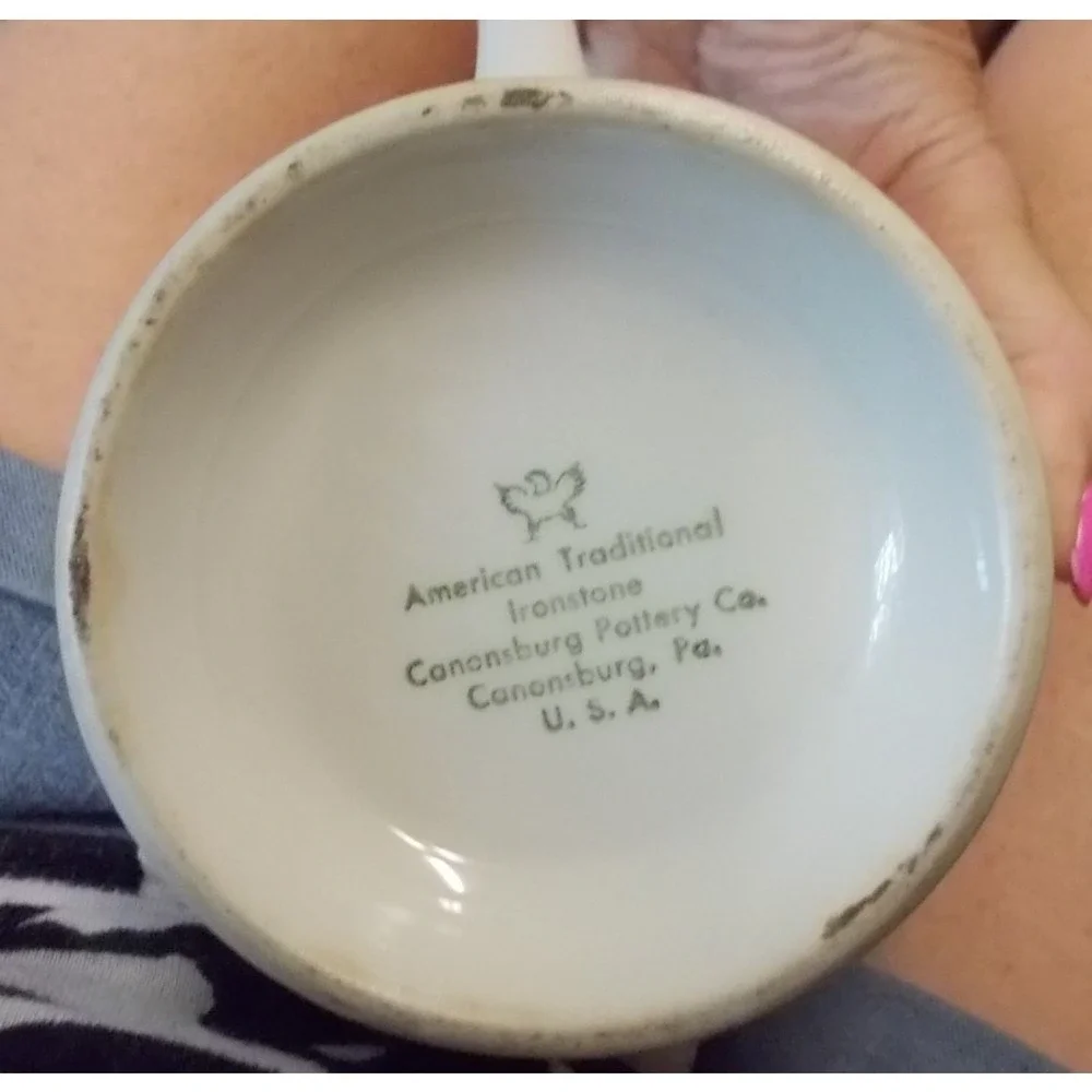 Canonsburg Pottery Co. kitchen footed white
