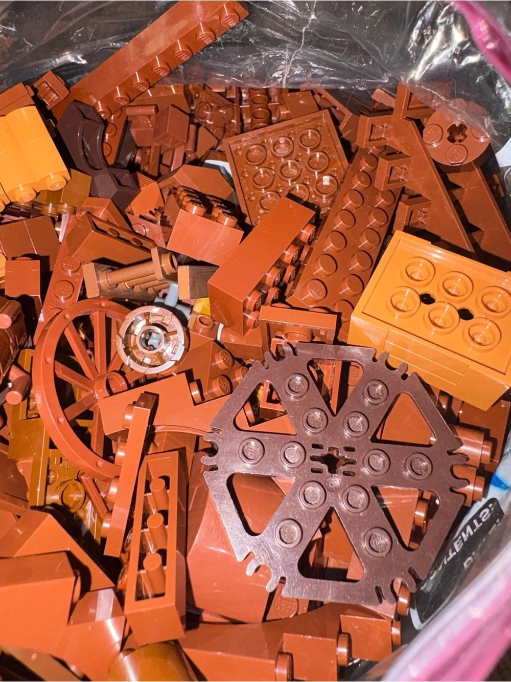 Lego Brown and Tan Mixed Bricks Bulk Bag