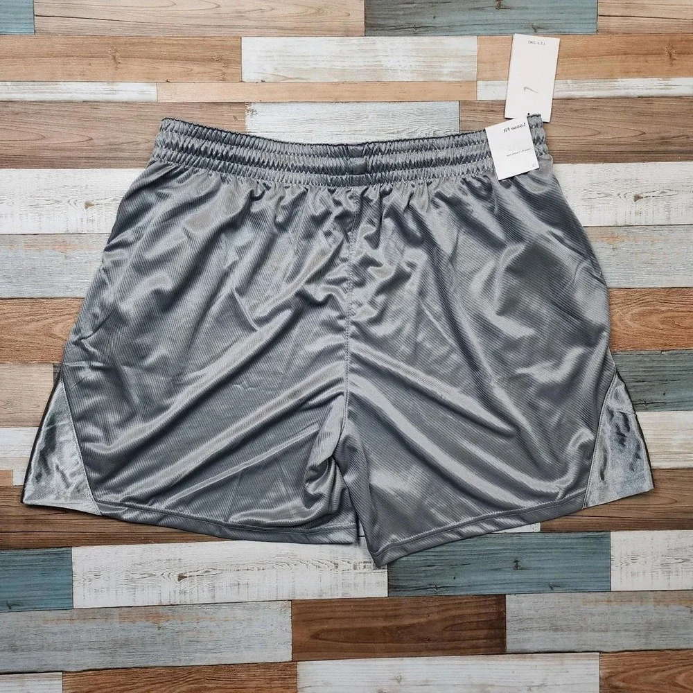 Nike Fly Crossover Women Basketball Shorts Grey Mesh DH7363-073 XXL NWT
