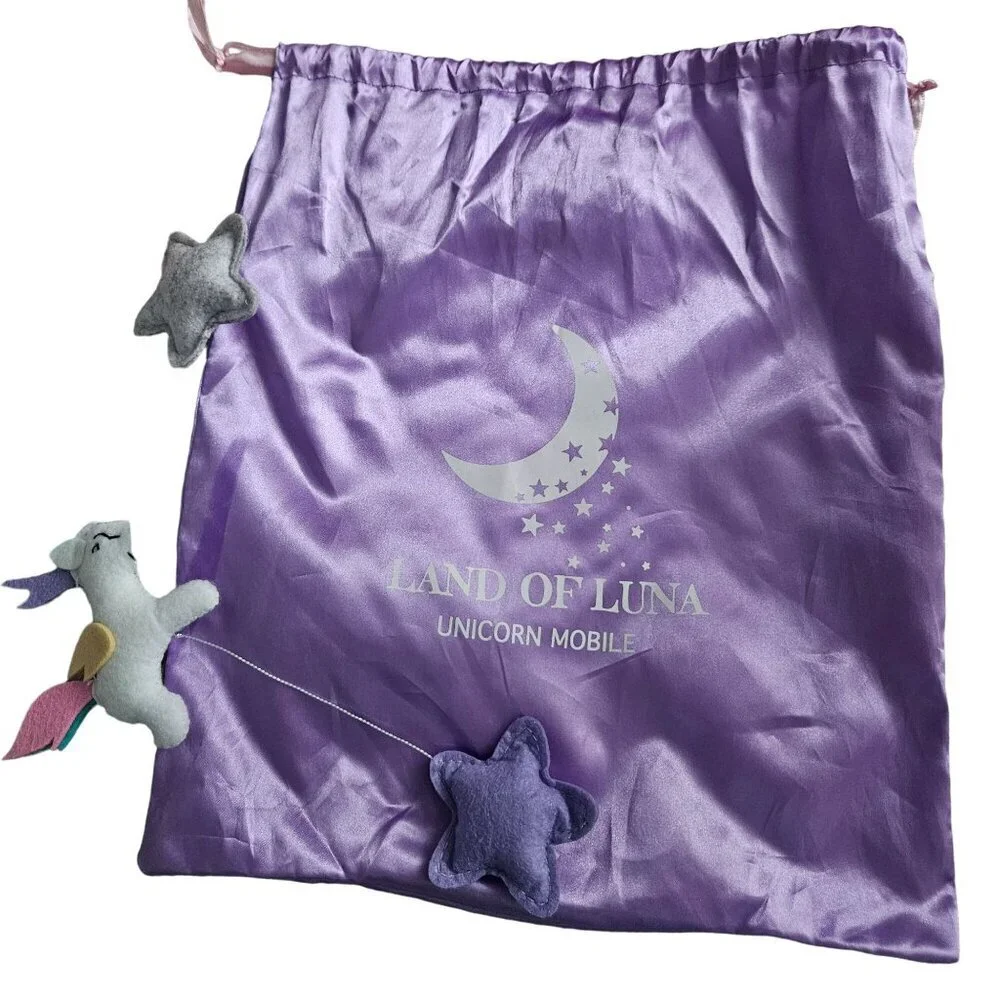 Land Of Luna Unicorn Mobile Nursery Decor Stars‎ Clouds Purple Plushy Celestial